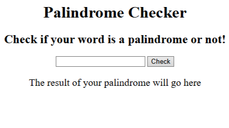Palindrome Checker